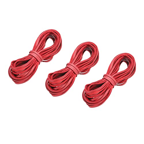 sourcing map 3Stk Lederschnur, Flacher Wildleder Schnur Streifen für Handwerk DIY Handtasche Armband Herstellung Geldbörse Schnürsenkel 2,6mm 5,47 Yards Rot sourcing map 3Stk Lederschnur, Flacher Wildleder Schnur Streifen für Handwerk DIY Handtasche Armband Herstellung Geldbörse Schnürsenkel 2,6mm 5,47 Yards Rot von sourcing map
