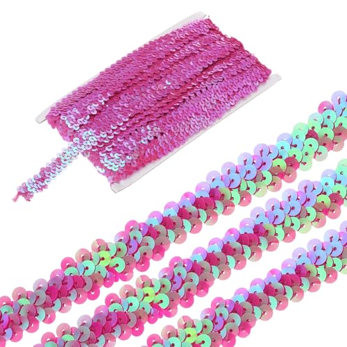 sourcing map 4,5 m elastische Pailletten-Bordüre, 2 Reihen, flach, Pailletten-Streifen, Pailletten-Stoffband für Handwerk, DIY, Fransen, Nähen, Kostümkleid, Hellrosenrot sourcing map 4,5 m elastische Pailletten-Bordüre, 2 Reihen, flach, Pailletten-Streifen, Pailletten-Stoffband für Handwerk, DIY, Fransen, Nähen, Kostümkleid, Hellrosenrot von sourcing map