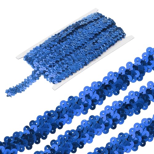 sourcing map 4,5 m elastische Pailletten-Bordüre, 2-reihig, flach, Pailletten-Streifen, Pailletten-Stoffband für Handwerk, DIY, Fransen, Nähen, Kostüm, Kleid, Blau sourcing map 4,5 m elastische Pailletten-Bordüre, 2-reihig, flach, Pailletten-Streifen, Pailletten-Stoffband für Handwerk, DIY, Fransen, Nähen, Kostüm, Kleid, Blau von sourcing map