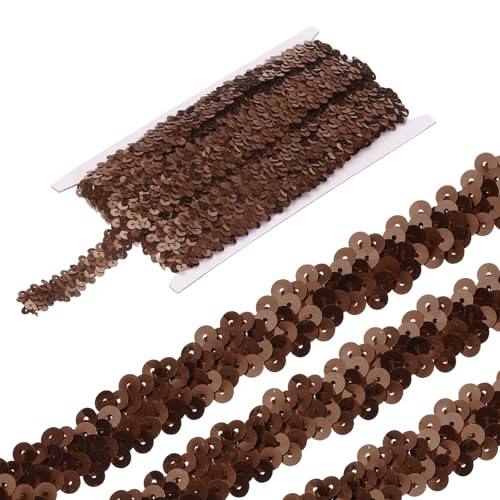 sourcing map 4,5 m elastische Pailletten-Bordüre, 2-reihig, flach, Pailletten-Streifen, Pailletten-Stoffband für Handwerk, DIY, Fransen, Nähen, Kostüm, Kleid, Braun sourcing map 4,5 m elastische Pailletten-Bordüre, 2-reihig, flach, Pailletten-Streifen, Pailletten-Stoffband für Handwerk, DIY, Fransen, Nähen, Kostüm, Kleid, Braun von sourcing map