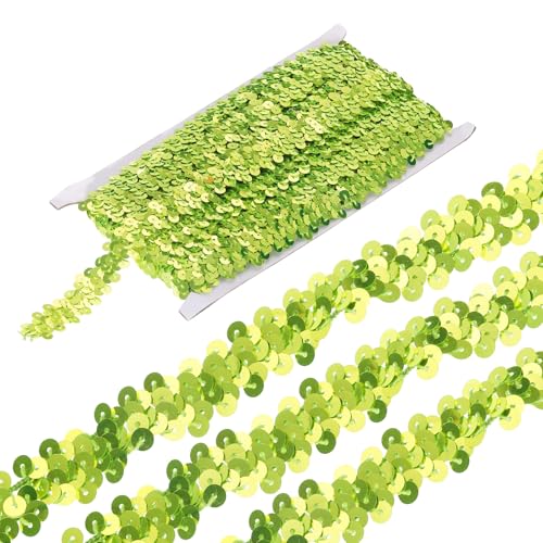 sourcing map 4,5 m elastische Pailletten-Bordüre, 2-reihig, flach, Pailletten-Streifen, Pailletten-Stoffband für Handwerk, DIY, Fransen, Nähen, Kostüm, Kleid, fluoreszierendes Grün sourcing map 4,5 m elastische Pailletten-Bordüre, 2-reihig, flach, Pailletten-Streifen, Pailletten-Stoffband für Handwerk, DIY, Fransen, Nähen, Kostüm, Kleid, fluoreszierendes Grün von sourcing map