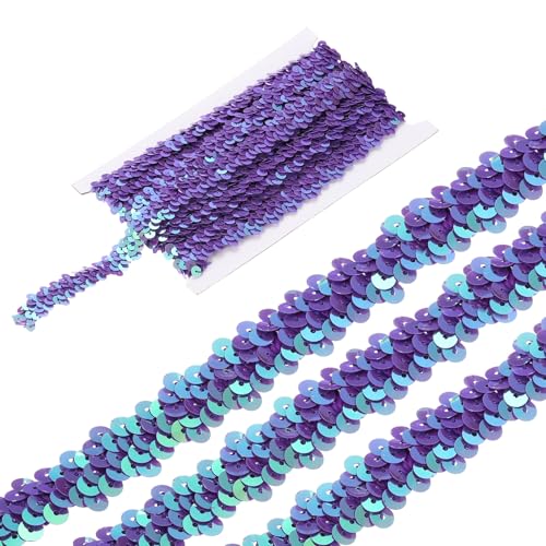 sourcing map 4,5 m elastische Pailletten-Bordüre, 2-reihig, flach, Pailletten-Streifen, Pailletten-Stoffband für Handwerk, DIY, Fransen, Nähen, Kostüm, Kleid, lila sourcing map 4,5 m elastische Pailletten-Bordüre, 2-reihig, flach, Pailletten-Streifen, Pailletten-Stoffband für Handwerk, DIY, Fransen, Nähen, Kostüm, Kleid, lila von sourcing map