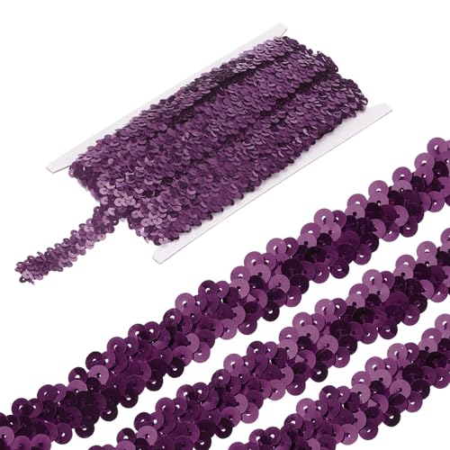 sourcing map 4,5 m elastische Pailletten-Bordüre, 2-reihig, flach, Pailletten-Streifen, Pailletten-Stoffband für Handwerk, DIY, Fransen, Nähen, Kostümkleid, Weinrot sourcing map 4,5 m elastische Pailletten-Bordüre, 2-reihig, flach, Pailletten-Streifen, Pailletten-Stoffband für Handwerk, DIY, Fransen, Nähen, Kostümkleid, Weinrot von sourcing map