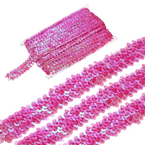 sourcing map 4,5 m elastische Pailletten-Bordüre, 3 Reihen, flach, Pailletten-Streifen, Pailletten-Stoffband für Bastelarbeiten, DIY, Fransen, Nähen, Kostümkleid, AB Rose Rot sourcing map 4,5 m elastische Pailletten-Bordüre, 3 Reihen, flach, Pailletten-Streifen, Pailletten-Stoffband für Bastelarbeiten, DIY, Fransen, Nähen, Kostümkleid, AB Rose Rot von sourcing map