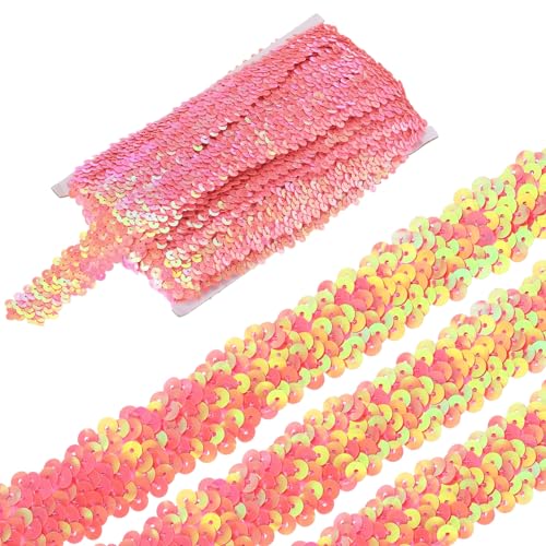 sourcing map 4,5 m elastische Pailletten-Bordüre, 3 Reihen, flach, Pailletten-Streifen, Pailletten-Stoffband für Handwerk, DIY, Fransen, Nähen, Kostüm, Kleid, Dunkelrosa sourcing map 4,5 m elastische Pailletten-Bordüre, 3 Reihen, flach, Pailletten-Streifen, Pailletten-Stoffband für Handwerk, DIY, Fransen, Nähen, Kostüm, Kleid, Dunkelrosa von sourcing map