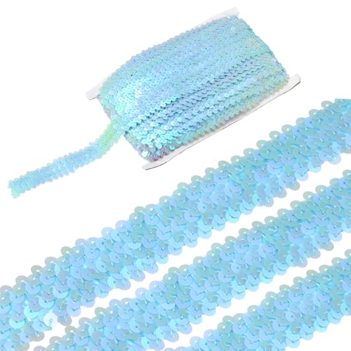 sourcing map 4,5 m elastische Pailletten-Bordüre, 3 Reihen, flach, Pailletten-Streifen, Pailletten-Stoffband für Handwerk, DIY, Fransen, Nähen, Kostüm, Kleid, Hellblau sourcing map 4,5 m elastische Pailletten-Bordüre, 3 Reihen, flach, Pailletten-Streifen, Pailletten-Stoffband für Handwerk, DIY, Fransen, Nähen, Kostüm, Kleid, Hellblau von sourcing map