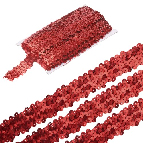 sourcing map 4,5 m elastische Pailletten-Bordüre, 3 Reihen, flach, Pailletten-Streifen, Pailletten-Stoffband für Handwerk, DIY, Fransen, Nähen, Kostüm, Kleid, Rot sourcing map 4,5 m elastische Pailletten-Bordüre, 3 Reihen, flach, Pailletten-Streifen, Pailletten-Stoffband für Handwerk, DIY, Fransen, Nähen, Kostüm, Kleid, Rot von sourcing map