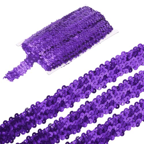 sourcing map 4,5 m elastische Pailletten-Bordüre, 3 Reihen, flach, Pailletten-Streifen, Pailletten-Stoffband für Handwerk, DIY, Fransen, Nähen, Kostüm, Kleid, lila sourcing map 4,5 m elastische Pailletten-Bordüre, 3 Reihen, flach, Pailletten-Streifen, Pailletten-Stoffband für Handwerk, DIY, Fransen, Nähen, Kostüm, Kleid, lila von sourcing map