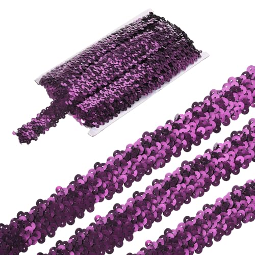 sourcing map 4,5 m elastische Pailletten-Bordüre, 3 Reihen, flach, Pailletten-Streifen, Pailletten-Stoffband für Handwerk, DIY, Fransen, Nähen, Kostümkleid, Weinrot sourcing map 4,5 m elastische Pailletten-Bordüre, 3 Reihen, flach, Pailletten-Streifen, Pailletten-Stoffband für Handwerk, DIY, Fransen, Nähen, Kostümkleid, Weinrot von sourcing map
