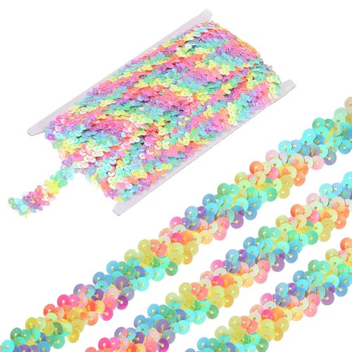 sourcing map 4,5 m elastisches Pailletten-Besatz, 2 Reihen, flach, Pailletten-Streifen, Pailletten-Stoffband zum Basteln, Basteln, Fransen, Nähen, Kostüm, Kleid, verschiedene Farben sourcing map 4,5 m elastisches Pailletten-Besatz, 2 Reihen, flach, Pailletten-Streifen, Pailletten-Stoffband zum Basteln, Basteln, Fransen, Nähen, Kostüm, Kleid, verschiedene Farben von sourcing map