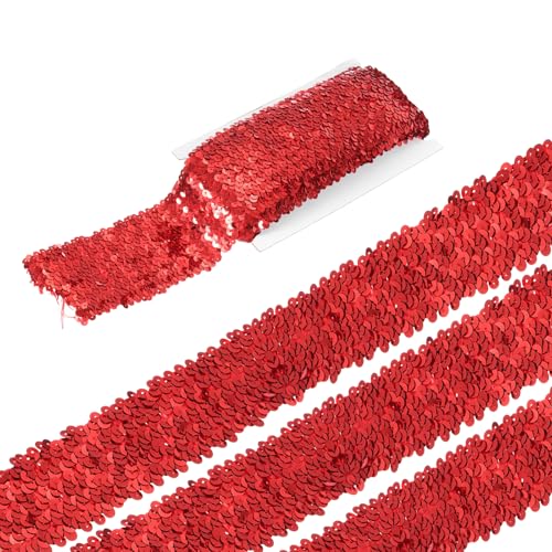 sourcing map 4,5 m elastisches Pailletten-Besatz, flach, Pailletten-Streifen, Pailletten-Stoffband für Bastelarbeiten, DIY, Fransen, Nähen, Kostüm, Kleid, Rot sourcing map 4,5 m elastisches Pailletten-Besatz, flach, Pailletten-Streifen, Pailletten-Stoffband für Bastelarbeiten, DIY, Fransen, Nähen, Kostüm, Kleid, Rot von sourcing map