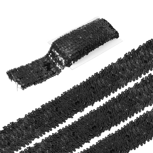 sourcing map 4,5 m elastisches Pailletten-Besatz, flach, Pailletten-Streifen, Pailletten-Stoffband für Bastelarbeiten, DIY, Fransen, Nähen, Kostüm, Kleid, Schwarz sourcing map 4,5 m elastisches Pailletten-Besatz, flach, Pailletten-Streifen, Pailletten-Stoffband für Bastelarbeiten, DIY, Fransen, Nähen, Kostüm, Kleid, Schwarz von sourcing map