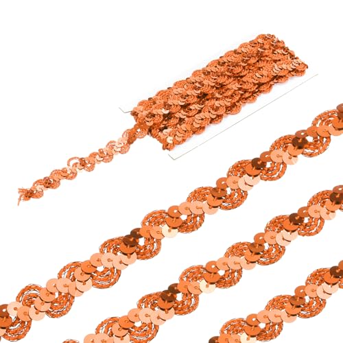 sourcing map 4,5 m lange Pailletten-Spitzenborte mit Perlen, 1,5 cm, gewelltes Pailletten-Bordüre, Zierband für Handwerk, Verzierungen, DIY-Nähkostüm, Orange sourcing map 4,5 m lange Pailletten-Spitzenborte mit Perlen, 1,5 cm, gewelltes Pailletten-Bordüre, Zierband für Handwerk, Verzierungen, DIY-Nähkostüm, Orange von sourcing map