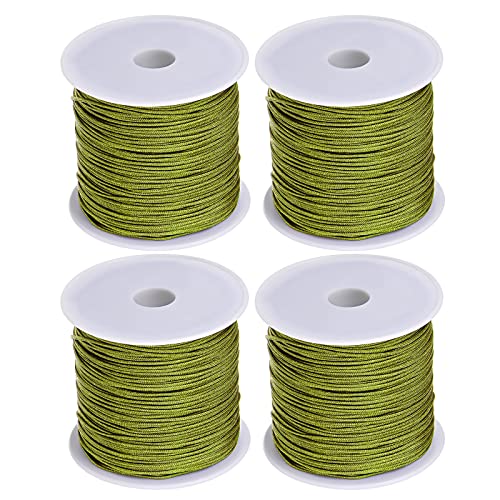 sourcing map 4 Rollen Nylon Perle Faden Knoten Schnur 0.8mm 50 Yards Geflochten Nylon Satinschnüren für Armband Halskette Kumihimo, Olivgrün sourcing map 4 Rollen Nylon Perle Faden Knoten Schnur 0.8mm 50 Yards Geflochten Nylon Satinschnüren für Armband Halskette Kumihimo, Olivgrün von sourcing map