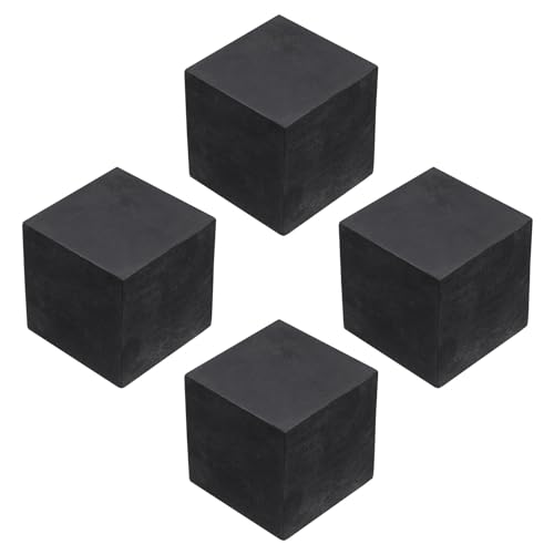 sourcing map 4 x Gummi-Anti-Vibrationspads, harte Pads, 50 mm quadratische Vibrationsisolationsmatten, 50 mm dick, rutschfeste Gummiblöcke, rutschfest, geräuscharm, für HVAC, Kompressor, Klimaanlage von sourcing map