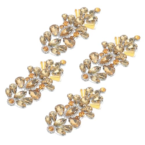 sourcing map 4 x Strass-Kristall-Applikationen, Strass-Aufnäher, Hotfix, Kristall-Nähapplikation für Brautschärpe, Hochzeitskleid, Schuhe, Taschen, Champagner sourcing map 4 x Strass-Kristall-Applikationen, Strass-Aufnäher, Hotfix, Kristall-Nähapplikation für Brautschärpe, Hochzeitskleid, Schuhe, Taschen, Champagner von sourcing map