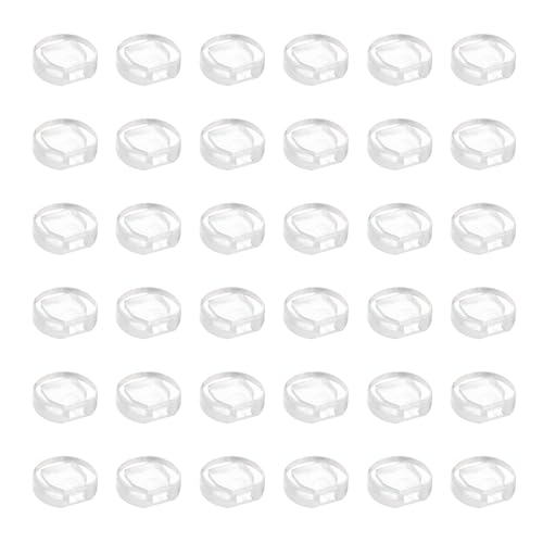 sourcing map 40 Stück Silikon-Ohrringe-Pads, 0,8 cm, Komfort-Ohrring-Verschlüsse, Clip-Ohrring-Kissen für Clips an Ohrringen (transparent) von sourcing map
