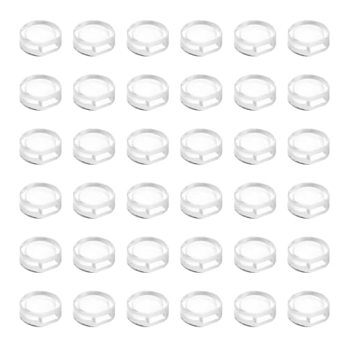 sourcing map 40 Stück Silikon-Ohrringe-Pads, 0,8 cm, Komfort-Ohrring-Verschlüsse, Clip-Ohrring-Kissen für Clips an Ohrringen (transparent) von sourcing map