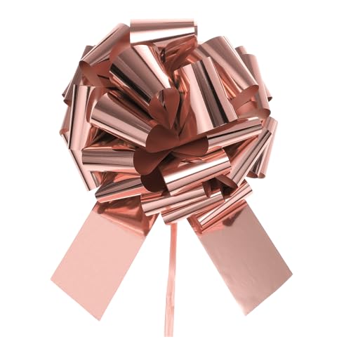 sourcing map 40 cm große Auto-Schleife, Weihnachtsschleife, Metallic, Geschenkband, für Hochzeitskörbe, Geschenke, große Geschenkschleife, Rosa von sourcing map