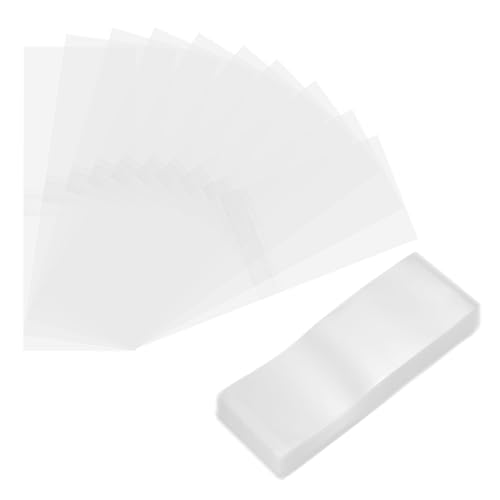 sourcing map 400 Stück transparentes perforiertes Schrumpfband, 130 x 50 mm, passend für Kappendurchmesser 82–85 mm von sourcing map