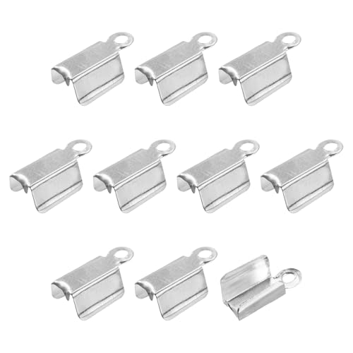 sourcing map 400 Stück umklappbare Kordelenden, 4,5 x 11 mm Abschlusswiderstände, Crimpkappen-Verschlussspitzen für Lederbänder, Basteln, Rhodium-Ton sourcing map 400 Stück umklappbare Kordelenden, 4,5 x 11 mm Abschlusswiderstände, Crimpkappen-Verschlussspitzen für Lederbänder, Basteln, Rhodium-Ton von sourcing map