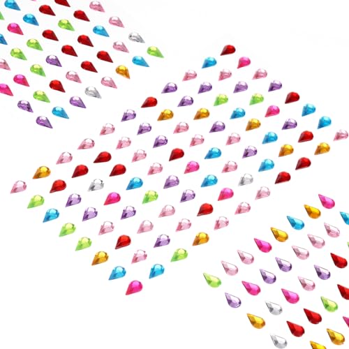 sourcing map 440 Stück Edelstein-Aufkleber zum Basteln, 5 Bögen, selbstklebende Edelsteine, glitzernde Tropfen, Strass-Aufkleber, Kristall-Handwerk, Schmuckaufkleber für Party-Tischdekorationen, sourcing map 440 Stück Edelstein-Aufkleber zum Basteln, 5 Bögen, selbstklebende Edelsteine, glitzernde Tropfen, Strass-Aufkleber, Kristall-Handwerk, Schmuckaufkleber für Party-Tischdekorationen, von sourcing map
