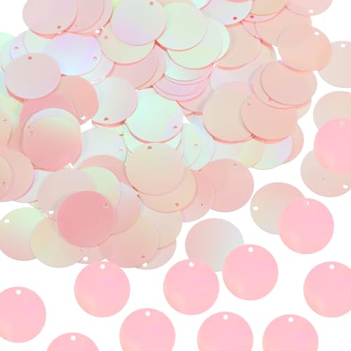 sourcing map 450 Stück flache runde Pailletten, 20 mm, lose Pailletten, Basteln, Nähen, Pailletten mit einseitigem Loch für DIY-Stickerei, Kleidung, Schmuckherstellung, AB-Hellrosa sourcing map 450 Stück flache runde Pailletten, 20 mm, lose Pailletten, Basteln, Nähen, Pailletten mit einseitigem Loch für DIY-Stickerei, Kleidung, Schmuckherstellung, AB-Hellrosa von sourcing map