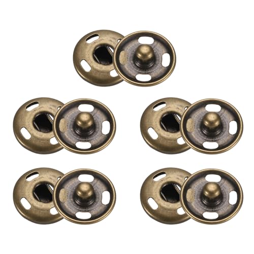 sourcing map 5 Druckknöpfe zum Aufnähen, 12 mm, Metall, Druckknöpfe, Verschluss zum Verschließen, Geldbörse, Handtasche, Kleidung, Nähen, Handwerk, Bronze sourcing map 5 Druckknöpfe zum Aufnähen, 12 mm, Metall, Druckknöpfe, Verschluss zum Verschließen, Geldbörse, Handtasche, Kleidung, Nähen, Handwerk, Bronze von sourcing map