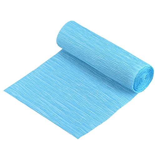 sourcing map 5 Rollen Krepppapier 15 x 250 cm Crepe Paper Kräuselpapier Seidenpapier Floristenkrepp Schulpapier Kreppband Papier zum Basteln Dekoration Geschenk Verpackung Blumen, Blau von sourcing map