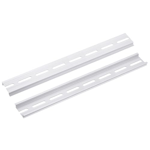 sourcing map 5 Stück Aluminium DIN-Schienen, 10 Zoll lang, 35 mm breit, 7,5 mm hoch, C45 Klemmenkontaktor DIN-Schienen Klemmen von sourcing map