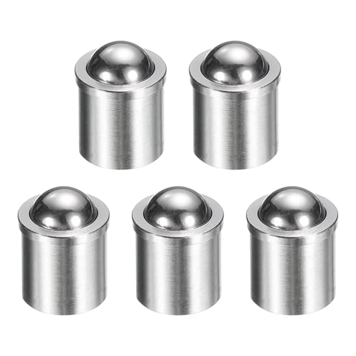 sourcing map 5 Stück Kugelspitzen-Federkolben, 8 x 9 mm, 26N Elastizität, Edelstahl, Präzisionspositionierung, Kugelschnäpper für Tür, Schrank, mechanische Geräte, Klemmen, Möbel von sourcing map