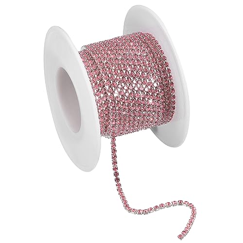 sourcing map 5.5 Yards Kristall Strass Kette 3mm Aufnähen Schließen Klaue Kette Trimmen für Basteln Schmuck Kleidung Taschen Schuh Deko Silber Hell Rosa sourcing map 5.5 Yards Kristall Strass Kette 3mm Aufnähen Schließen Klaue Kette Trimmen für Basteln Schmuck Kleidung Taschen Schuh Deko Silber Hell Rosa von sourcing map