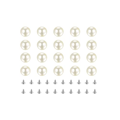 sourcing map 50 Set Perlniet Nieten Kit, 10mm Perlnieten ohne Loch Faux Perlen Nieten Knöpfe für DIY Vase Füller Hochzeitsfeier Haus Dekoration, Milchig weiß sourcing map 50 Set Perlniet Nieten Kit, 10mm Perlnieten ohne Loch Faux Perlen Nieten Knöpfe für DIY Vase Füller Hochzeitsfeier Haus Dekoration, Milchig weiß von sourcing map