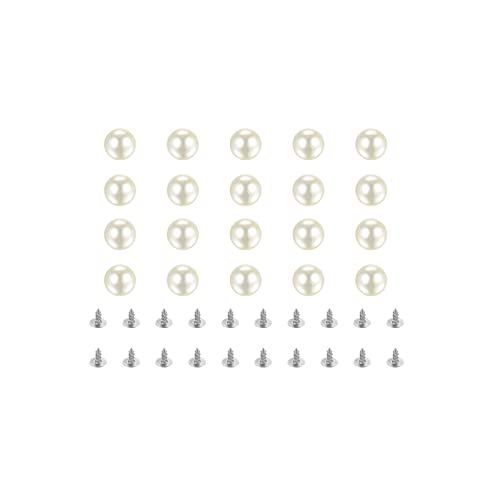 sourcing map 50 Set Perlniet Nieten Kit, 8mm Perlnieten ohne Loch Faux Perlen Nieten Knöpfe für DIY Vase Füller Hochzeitsfeier Haus Dekoration, Milchig weiß sourcing map 50 Set Perlniet Nieten Kit, 8mm Perlnieten ohne Loch Faux Perlen Nieten Knöpfe für DIY Vase Füller Hochzeitsfeier Haus Dekoration, Milchig weiß von sourcing map