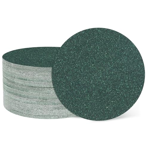 sourcing map 50 Stück 76 mm Schleifscheibe, Körnung 80, Klett-Schleifpapier, Exzenterschleifer-Pads für Holzbearbeitung, Metall, Steinschleifen und Polieren, Grün von sourcing map