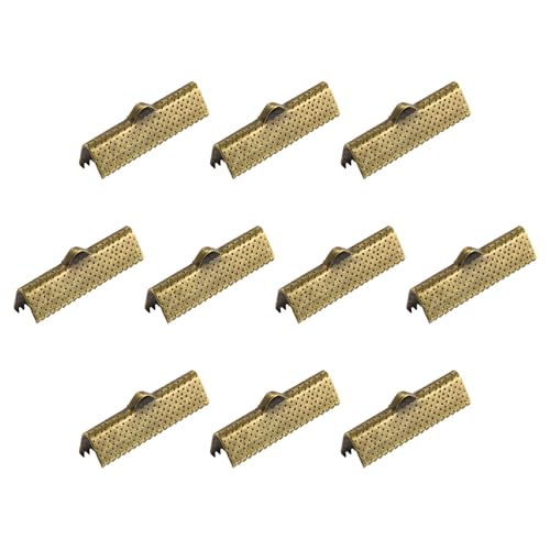 sourcing map 50 Stück Band Crimp Klemmende 25mm Lesezeichen Klemmkabelende Verschlüsse für DIY Basteln Bronze Ton sourcing map 50 Stück Band Crimp Klemmende 25mm Lesezeichen Klemmkabelende Verschlüsse für DIY Basteln Bronze Ton von sourcing map