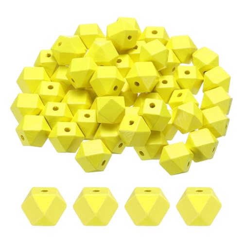 sourcing map 50 Stück gelbe geometrische Holzperlen, 3,3 mm großes Loch, Polygon, lose Abstandshalter für Schmuckherstellung, Halsketten, Armbänder, DIY, Basteln, Makramee, handgefertigte Dekorationen sourcing map 50 Stück gelbe geometrische Holzperlen, 3,3 mm großes Loch, Polygon, lose Abstandshalter für Schmuckherstellung, Halsketten, Armbänder, DIY, Basteln, Makramee, handgefertigte Dekorationen von sourcing map