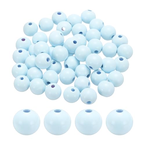sourcing map 50 Stück hellblaue Holzperlen, 20 mm, 3,3 mm großes Loch, runde Holzperlen für Schmuckherstellung, Halsketten, Armbänder, Basteln, Makramee, handgefertigte Dekorationen sourcing map 50 Stück hellblaue Holzperlen, 20 mm, 3,3 mm großes Loch, runde Holzperlen für Schmuckherstellung, Halsketten, Armbänder, Basteln, Makramee, handgefertigte Dekorationen von sourcing map