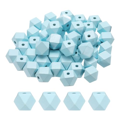 sourcing map 50 Stück hellblaue geometrische Holzperlen, 3,3 mm großes Loch, Polygon, lose Abstandshalter für Schmuckherstellung, Halsketten, Armbänder, DIY, Basteln, Makramee, handgefertigte sourcing map 50 Stück hellblaue geometrische Holzperlen, 3,3 mm großes Loch, Polygon, lose Abstandshalter für Schmuckherstellung, Halsketten, Armbänder, DIY, Basteln, Makramee, handgefertigte von sourcing map