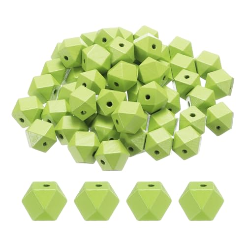 sourcing map 50 Stück hellgrüne geometrische Holzperlen, 3,3 mm großes Loch, Polygon, lose Abstandshalter für Schmuckherstellung, Halsketten, Armbänder, DIY, Basteln, Makramee, handgefertigte sourcing map 50 Stück hellgrüne geometrische Holzperlen, 3,3 mm großes Loch, Polygon, lose Abstandshalter für Schmuckherstellung, Halsketten, Armbänder, DIY, Basteln, Makramee, handgefertigte von sourcing map