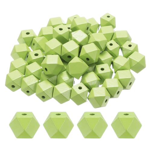 sourcing map 50 Stück hellgrüne geometrische Holzperlen, 3,3 mm großes Loch, Polygon, lose Abstandshalter für Schmuckherstellung, Halsketten, Armbänder, DIY, Basteln, Makramee, handgefertigte sourcing map 50 Stück hellgrüne geometrische Holzperlen, 3,3 mm großes Loch, Polygon, lose Abstandshalter für Schmuckherstellung, Halsketten, Armbänder, DIY, Basteln, Makramee, handgefertigte von sourcing map