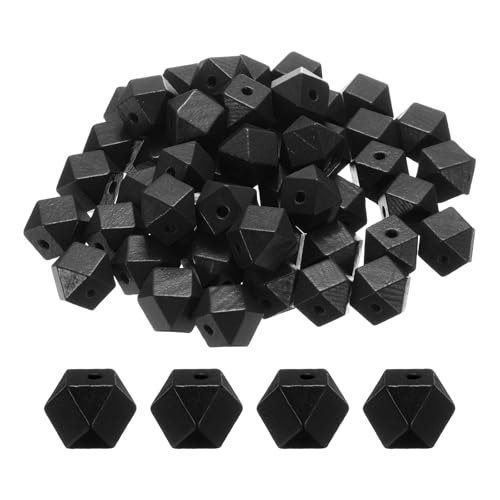 sourcing map 50 Stück schwarze geometrische Holzperlen, 16 mm, 3,3 mm großes Loch, Polygon, lose Abstandshalter für Schmuckherstellung, Halsketten, Armbänder, DIY, Basteln, Makramee, handgefertigte sourcing map 50 Stück schwarze geometrische Holzperlen, 16 mm, 3,3 mm großes Loch, Polygon, lose Abstandshalter für Schmuckherstellung, Halsketten, Armbänder, DIY, Basteln, Makramee, handgefertigte von sourcing map
