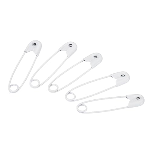 sourcing map 500 Stück Sicherheitsnadeln 0.98 Zoll Kleine Metall Nähstifte für Decken Röcke Handwerk Brosche Herstellung Weiß von sourcing map
