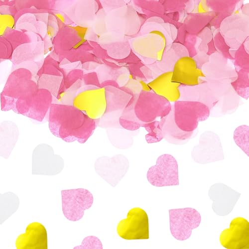 sourcing map 5600 Stück 2,5 cm Herzen Papier Konfetti Seidenpapier Konfetti Party Dekoration für Ballon, Hochzeit, Valentinstag Tischdekorationen, Rosa Gold sourcing map 5600 Stück 2,5 cm Herzen Papier Konfetti Seidenpapier Konfetti Party Dekoration für Ballon, Hochzeit, Valentinstag Tischdekorationen, Rosa Gold von sourcing map