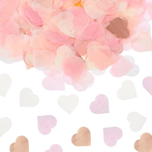 sourcing map 5600 Stück 2,5 cm Herzen Papier Konfetti Seidenpapier Konfetti Party Dekoration für Ballon, Hochzeit, Valentinstag Tischdekorationen, Roségold sourcing map 5600 Stück 2,5 cm Herzen Papier Konfetti Seidenpapier Konfetti Party Dekoration für Ballon, Hochzeit, Valentinstag Tischdekorationen, Roségold von sourcing map