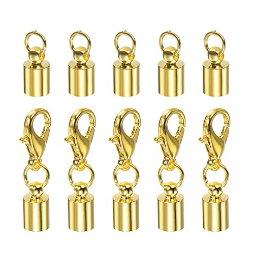 sourcing map 5Stk. 4,5mm ID Hummerklaue Verschluss Endkappen für DIY Armbänder Goldton sourcing map 5Stk. 4,5mm ID Hummerklaue Verschluss Endkappen für DIY Armbänder Goldton von sourcing map