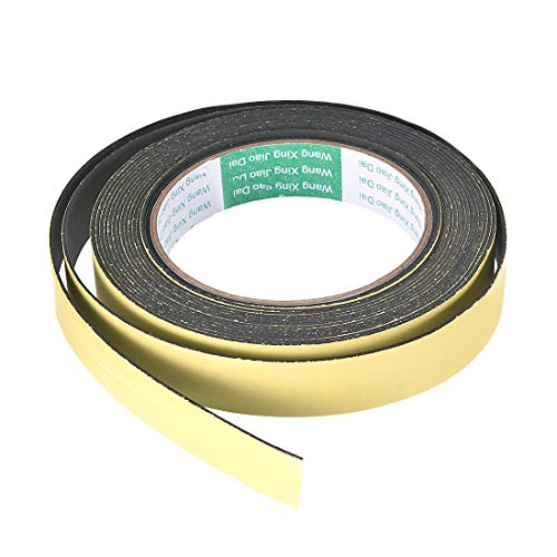sourcing map 5m Dichtungsband Selbstklebend, 20mm(B) x 1mm(D) Dichtband für Fenster Türen, Schaumstoff Klebeband, 1 Rollen von sourcing map