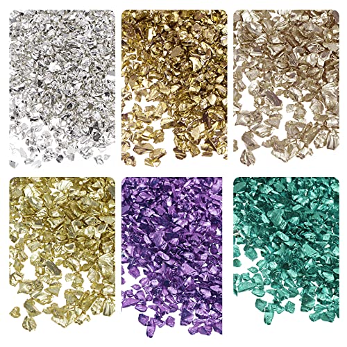 sourcing map 6 Farben Crushed Glass Chips, 1-4mm Unregelmäßiges Glitzer-Metallic-Glas zum Basteln DIY Schmuckfüller Epoxidharz-Dekoration 28 g golden Farbtone Farbserie sourcing map 6 Farben Crushed Glass Chips, 1-4mm Unregelmäßiges Glitzer-Metallic-Glas zum Basteln DIY Schmuckfüller Epoxidharz-Dekoration 28 g golden Farbtone Farbserie von sourcing map