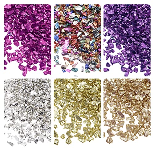 sourcing map 6 Farben Crushed Glass Chips, 1-4mm Unregelmäßiges Glitzer-Metallic-Glas zum Basteln DIY Vasenfüller Epoxidharz-Dekoration 28 g golden Farbtone Violette Farbserie sourcing map 6 Farben Crushed Glass Chips, 1-4mm Unregelmäßiges Glitzer-Metallic-Glas zum Basteln DIY Vasenfüller Epoxidharz-Dekoration 28 g golden Farbtone Violette Farbserie von sourcing map