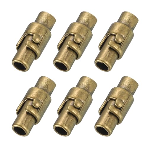 sourcing map 6 Stück Magnetverschlüsse, 0,3 cm Lederschnur, Endkappen, magnetische Armbandverschlüsse und Verschlüsse für Schmuckherstellung, DIY-Armbandverschlüsse, Bronze sourcing map 6 Stück Magnetverschlüsse, 0,3 cm Lederschnur, Endkappen, magnetische Armbandverschlüsse und Verschlüsse für Schmuckherstellung, DIY-Armbandverschlüsse, Bronze von sourcing map